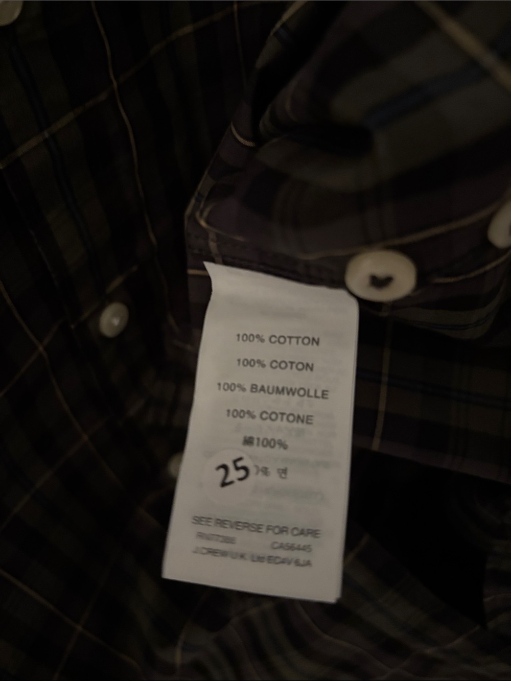 J.Crew M Classic Secret Wash Plaid Button Down 100% Cotton NWT - Picture 3 of 4